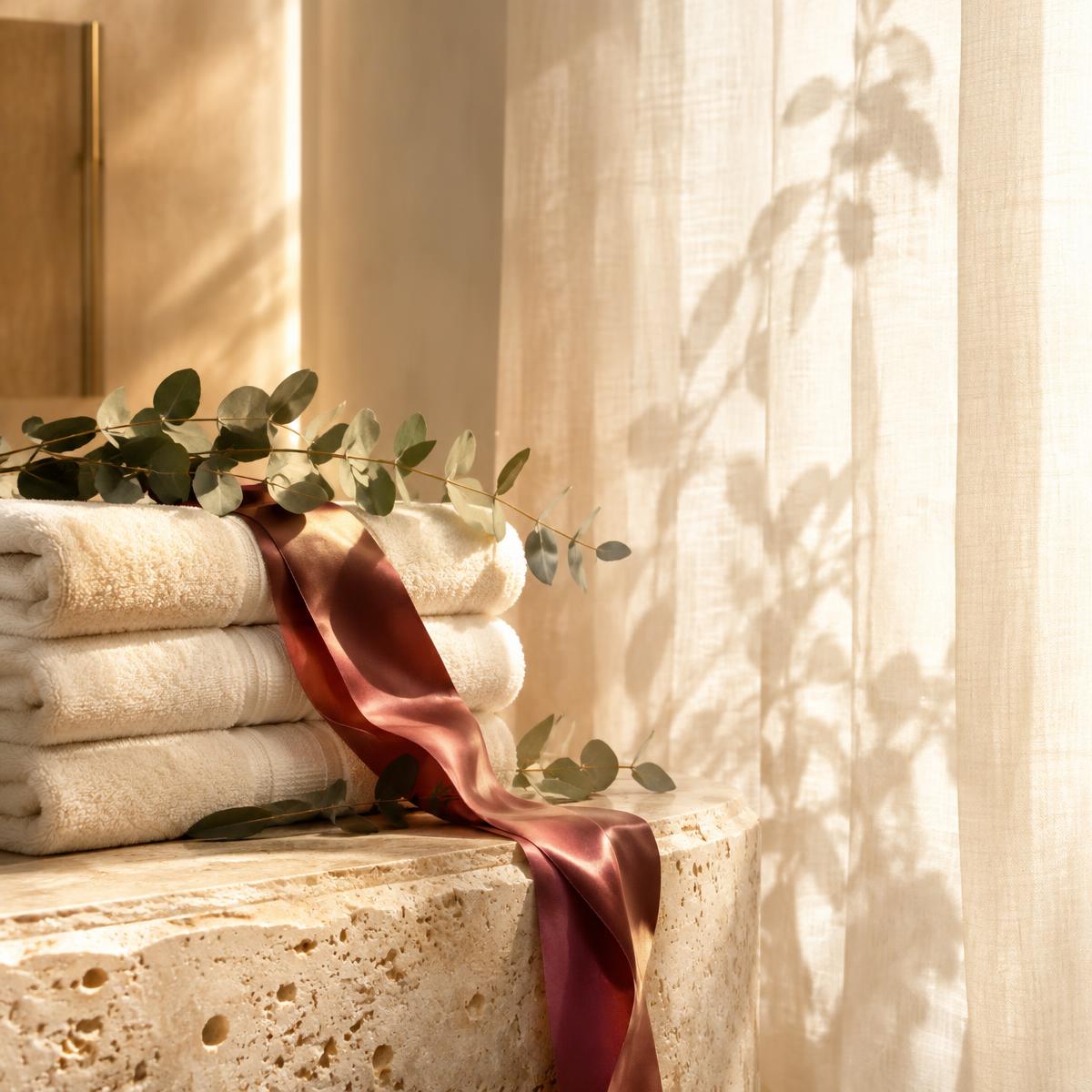 Toallas, eucalipto y luz natural en Belleza Loli